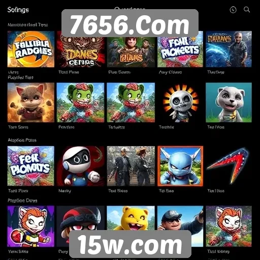 Comparativo de jogos populares disponíveis na plataforma 7656.Com